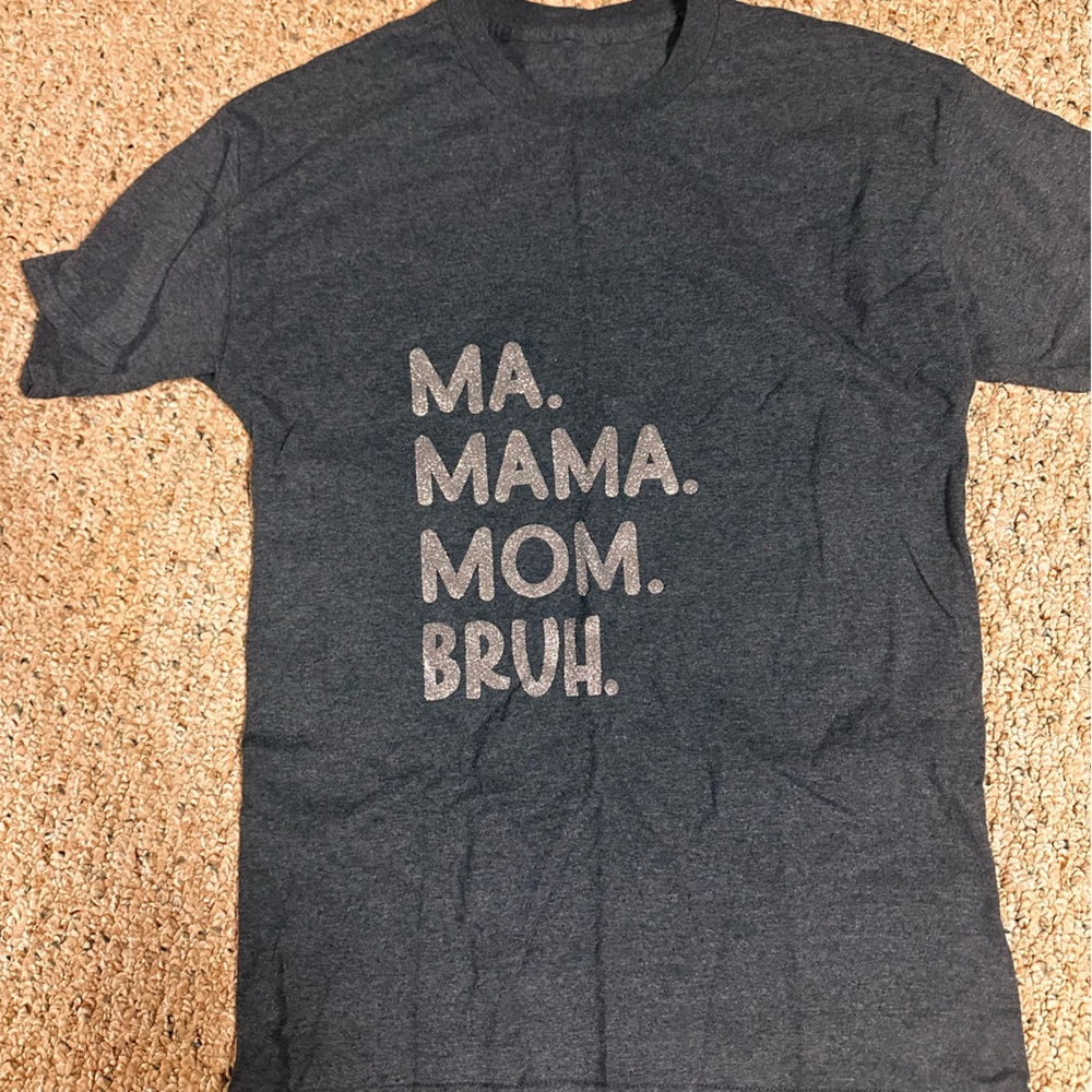 Charcoal Graphic Tee with Fun Text